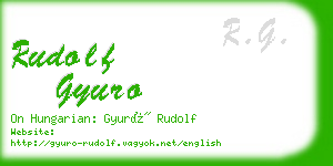 rudolf gyuro business card